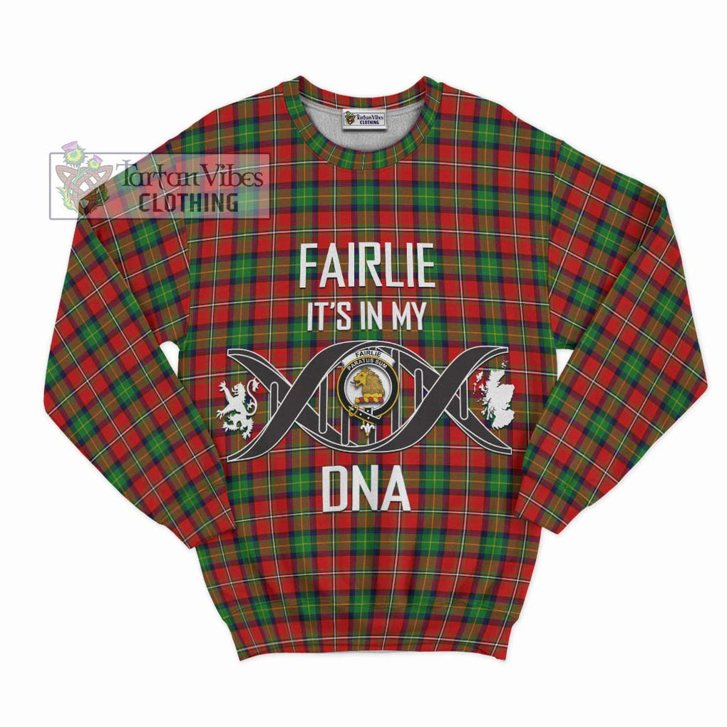 Fairlie Tartan Sweatshirt with Family Crest DNA In Me Style - Tartanvibesclothing Shop