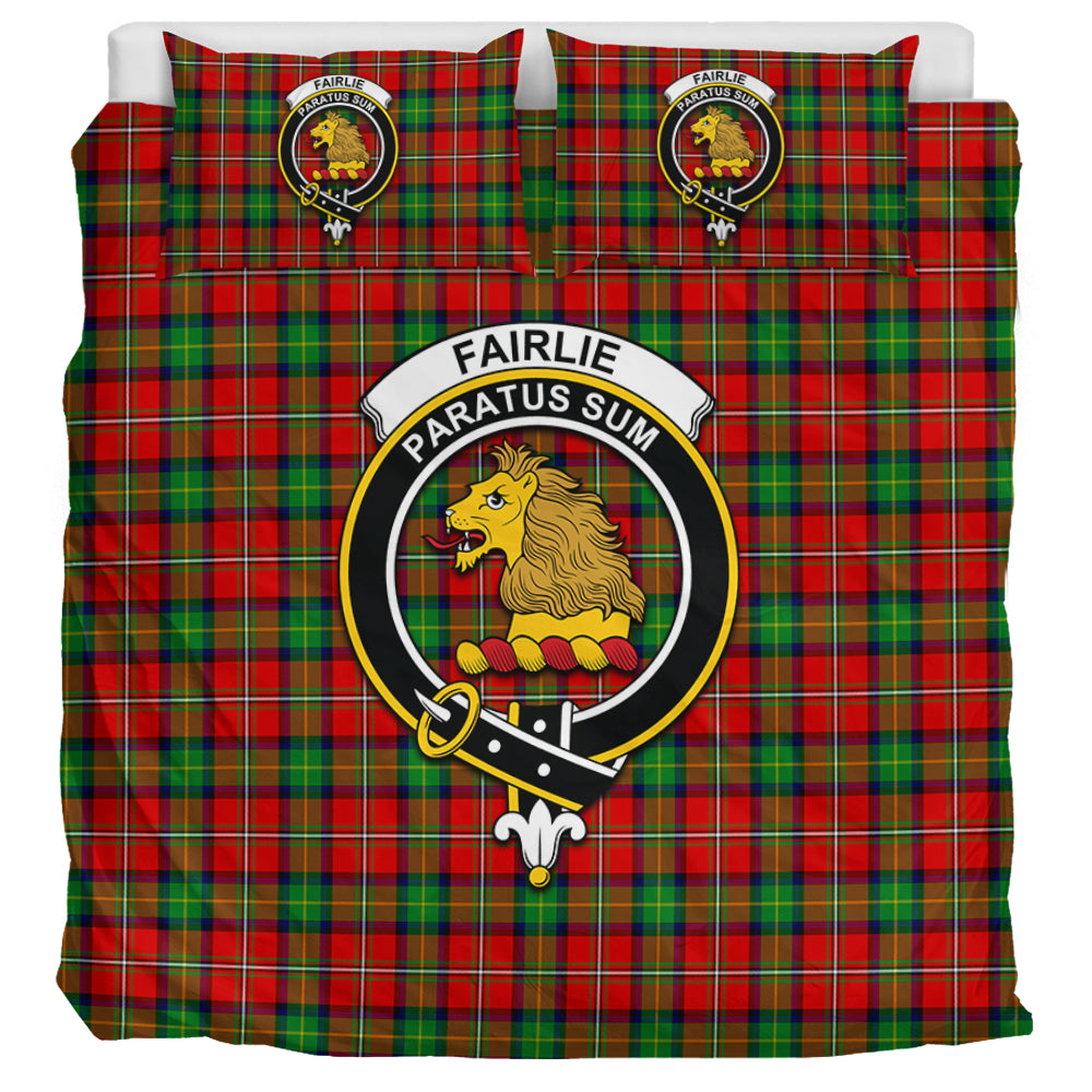Fairlie Tartan Bedding Set with Family Crest UK Bedding Set UK Super King 104*94 inch - Tartan Vibes Clothing
