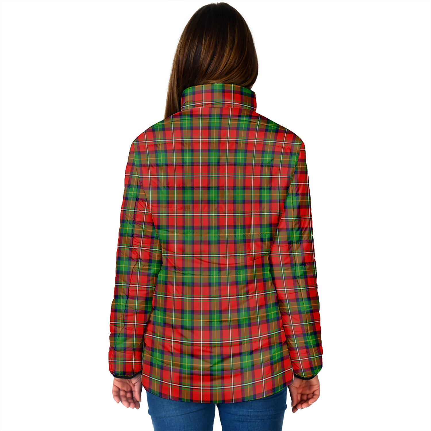 Fairlie Modern Tartan Padded Jacket with Family Crest - Tartanvibesclothing