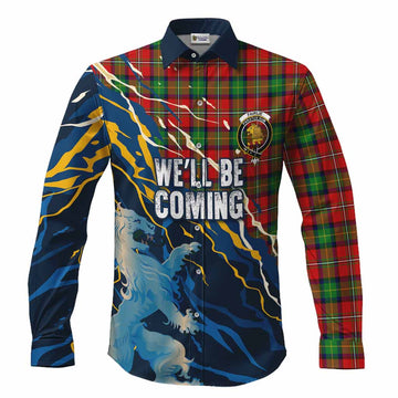 Fairlie Scotland Tartan Long Sleeve Button Shirts WC2026 Football - We'll Be Coming