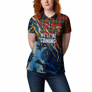 Fairlie Scotland Tartan Women Polo Shirt WC2026 Football - We'll Be Coming