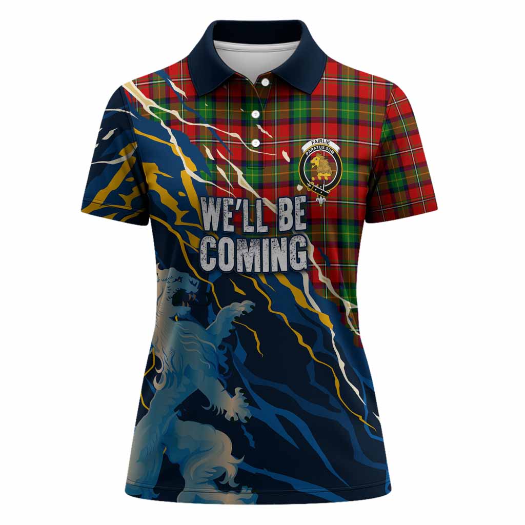 Fairlie Scotland Tartan Women Polo Shirt WC2026 Football - We'll Be Coming