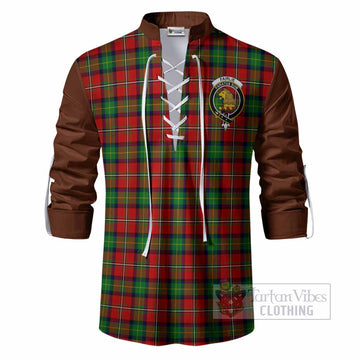 Fairlie Tartan Accent Ghillie Shirt with Family Crest