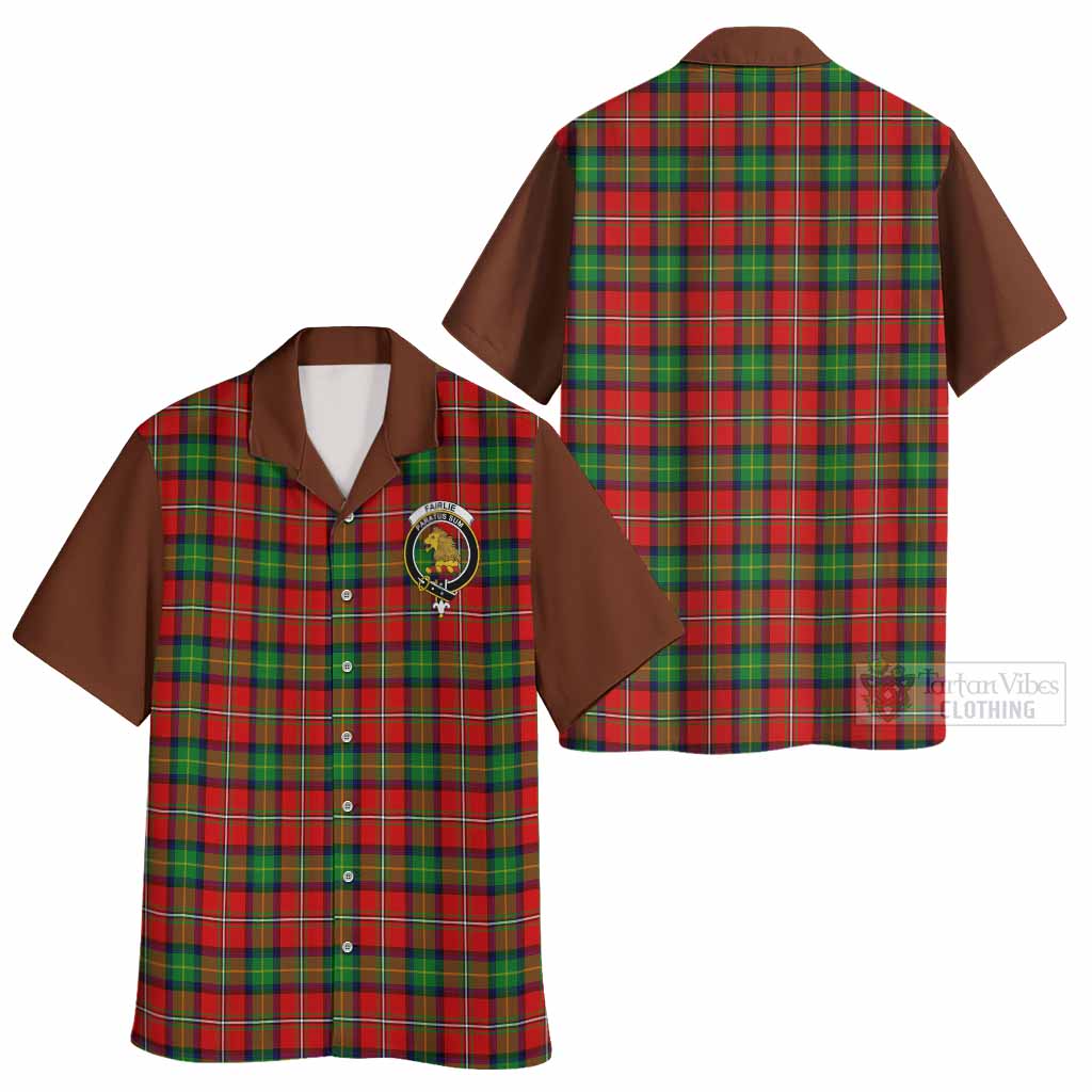 Fairlie Tartan Accent Hawaiian Shirt with Family Crest