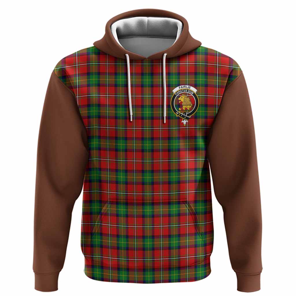Fairlie Tartan Accent Hoodie with Family Crest