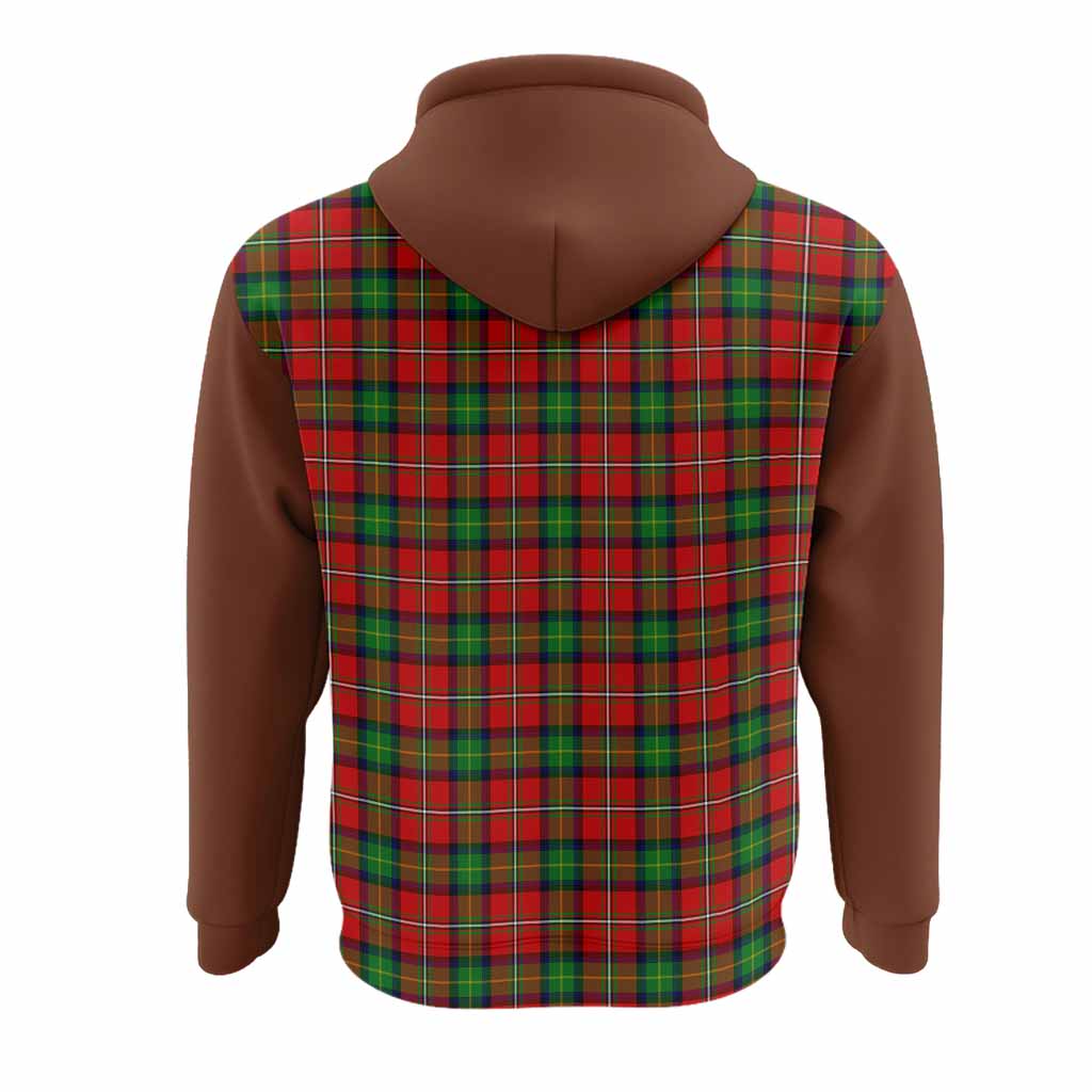 Fairlie Tartan Accent Hoodie with Family Crest