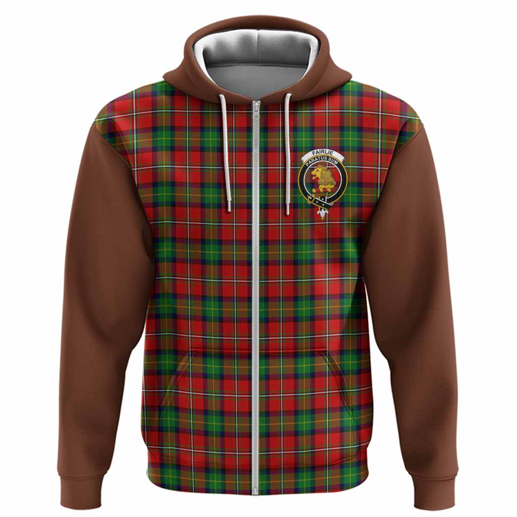 Fairlie Tartan Accent Hoodie with Family Crest