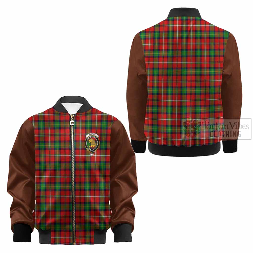 Fairlie Tartan Accent Kid Bomber Jacket with Family Crest