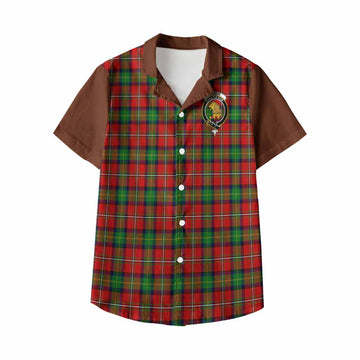 Fairlie Tartan Accent Kid Hawaiian Shirt with Family Crest