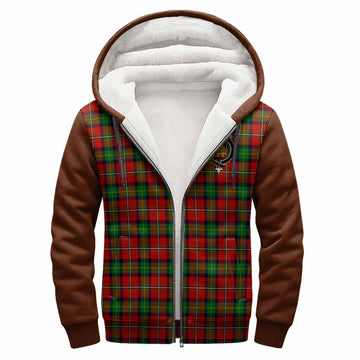 Fairlie Tartan Accent Sherpa Hoodie with Family Crest
