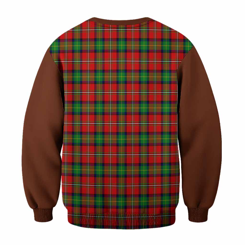 Fairlie Tartan Accent Sweatshirt with Family Crest