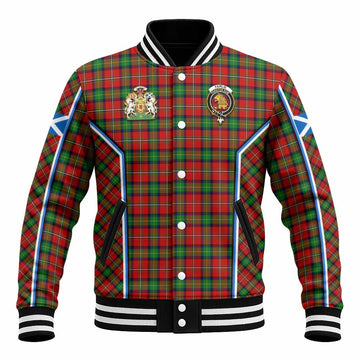 Fairlie Tartan Crest Baseball Jacket Scotland Coat of Arm Flag Style