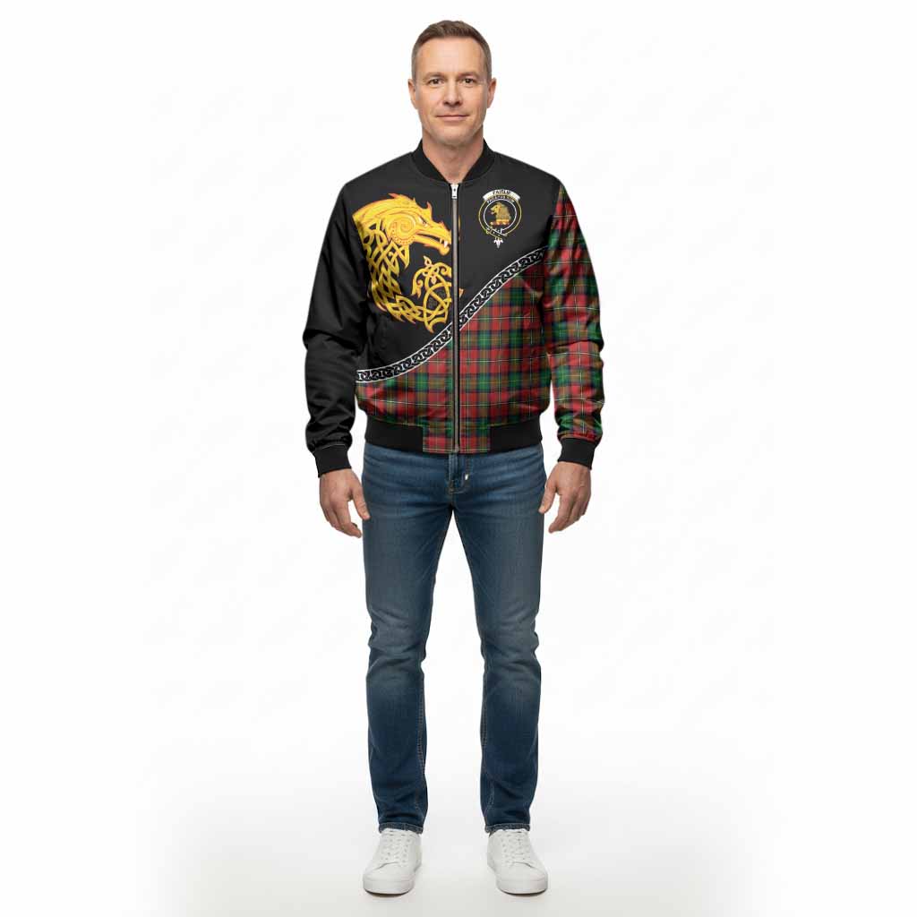 Fairlie Tartan Crest Bomber Jacket Legendary Dragon Knot Half Style