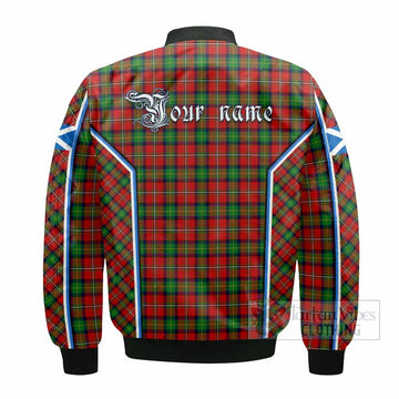 Fairlie Tartan Crest Bomber Jacket Scotland Coat of Arm Flag Style