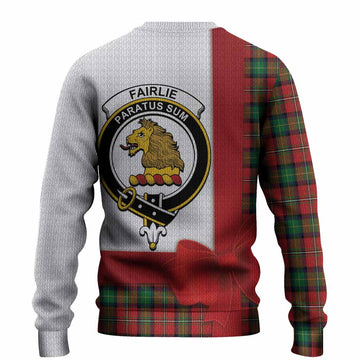 Fairlie Tartan Crest Christmas Christmas Ugly Sweater Highland Cow Bagpipes Coquette Bow Style