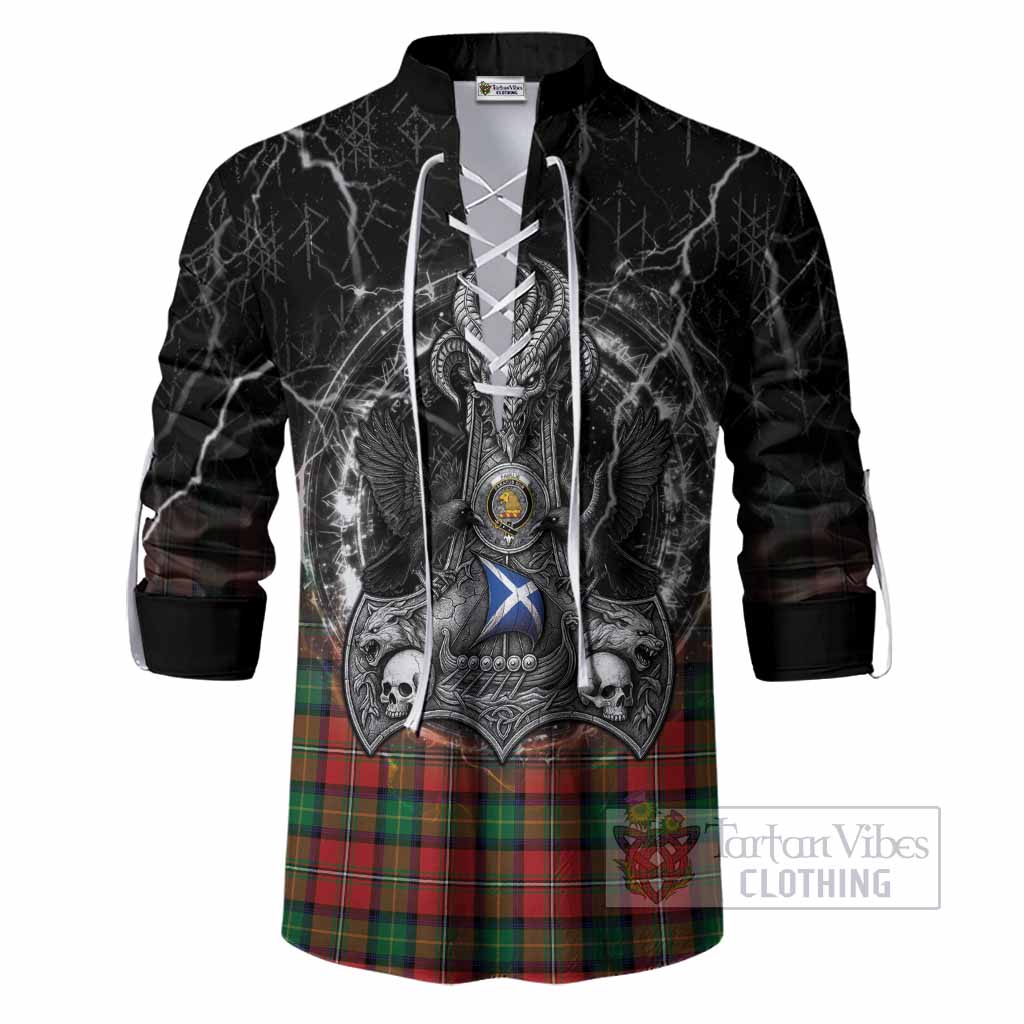 Fairlie Tartan Crest Ghillie Shirt Celtic Odin's Raven Legacy