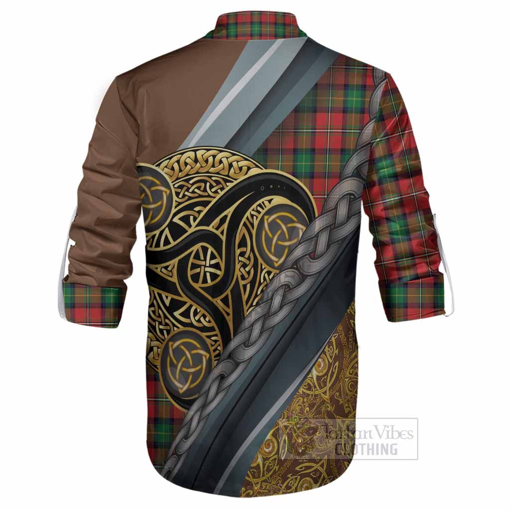 Fairlie Tartan Crest Ghillie Shirt Scottish Triskele Celtic