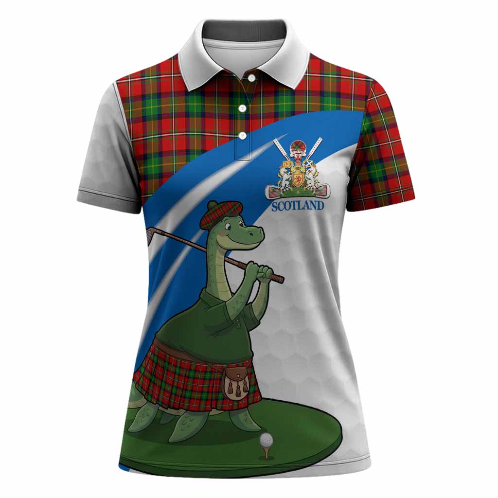 Fairlie Tartan Crest Golf Nessie Women Polo Shirt Loch Ness Monster Sporty Style