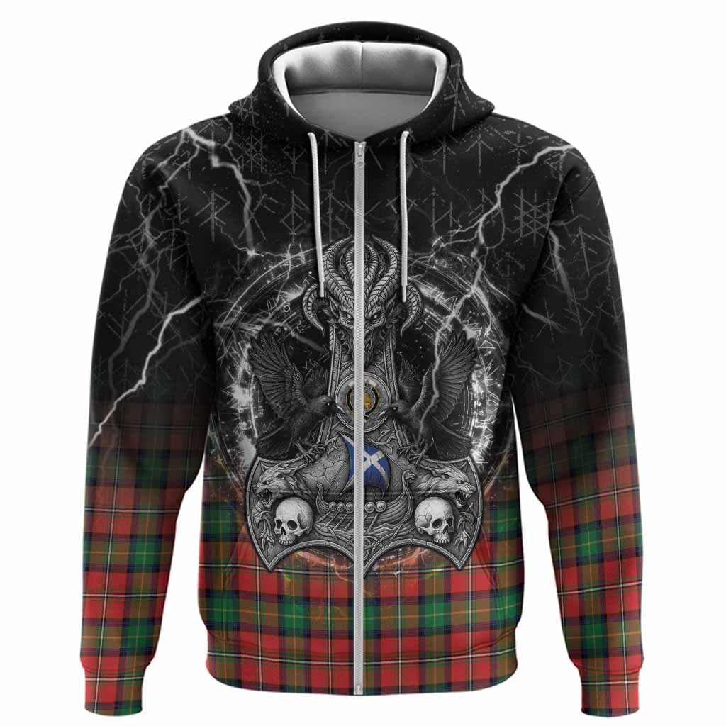 Fairlie Tartan Crest Hoodie Celtic Odin's Raven Legacy