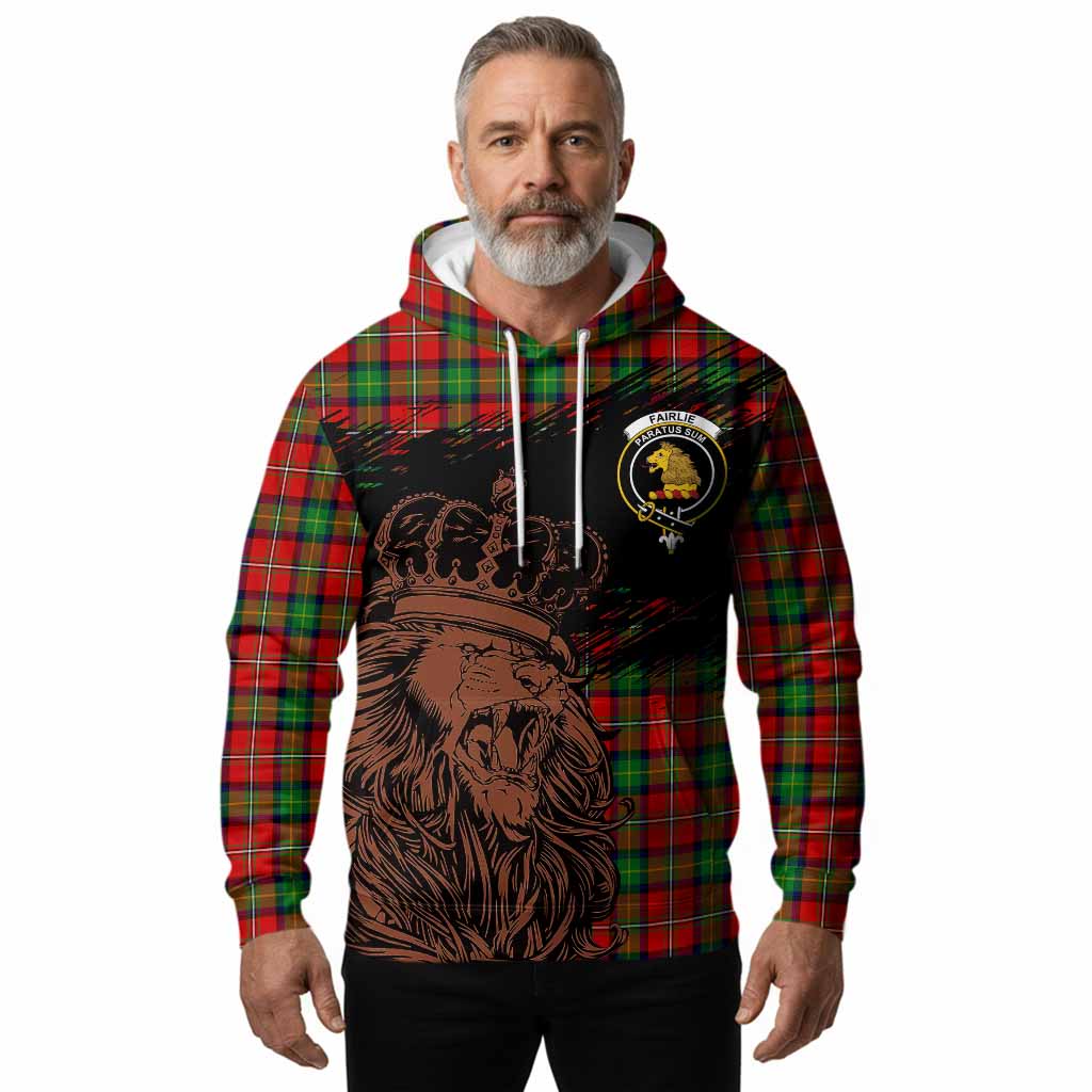 Fairlie Tartan Crest Hoodie Crowned Lion Heritage Style