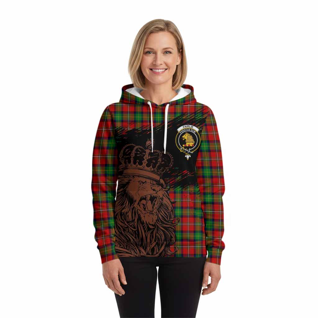 Fairlie Tartan Crest Hoodie Crowned Lion Heritage Style