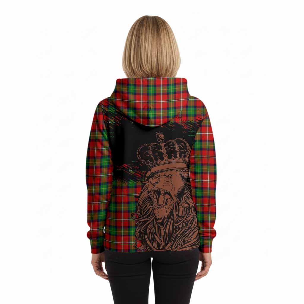 Fairlie Tartan Crest Hoodie Crowned Lion Heritage Style