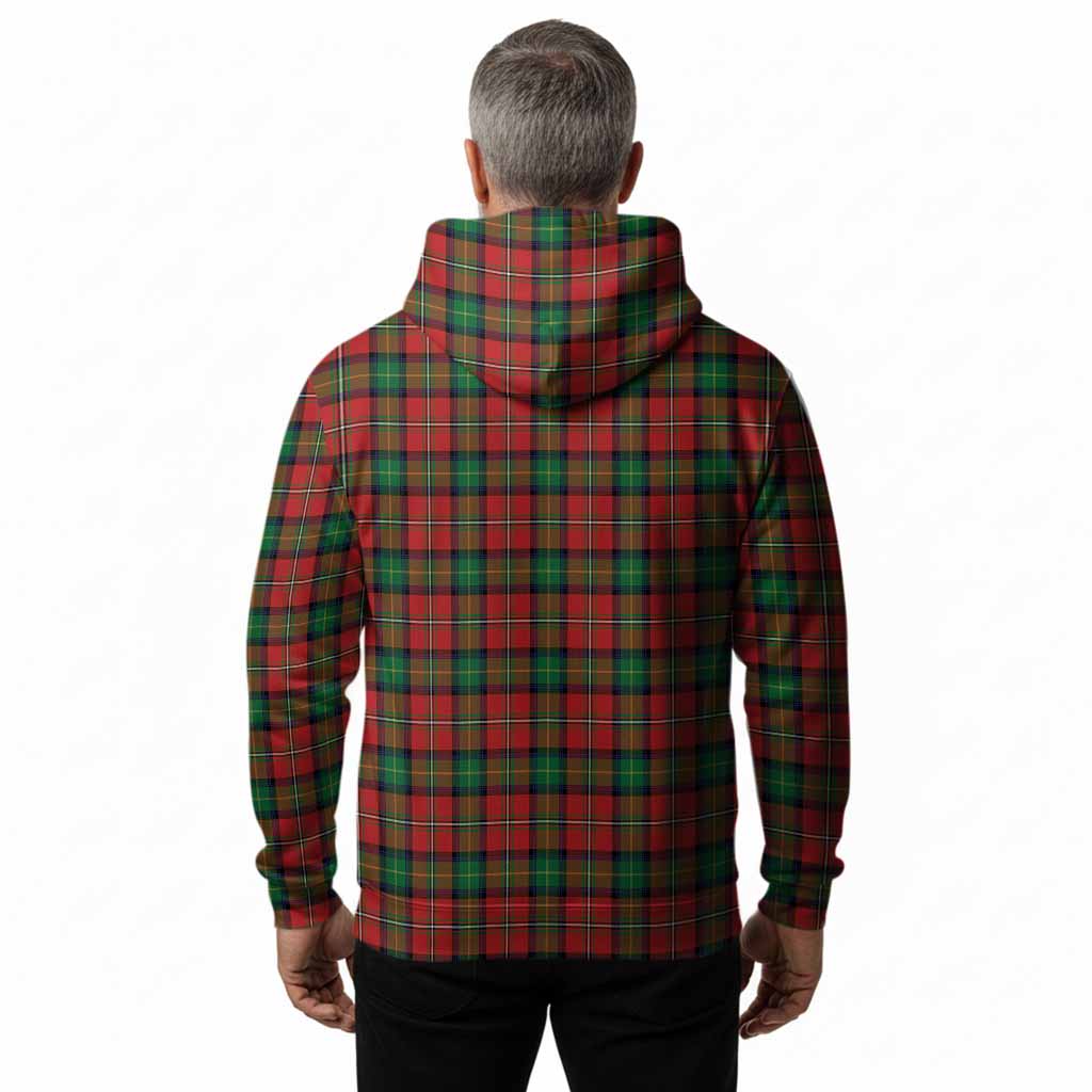 Fairlie Tartan Crest Hoodie Ferocious Lion Style
