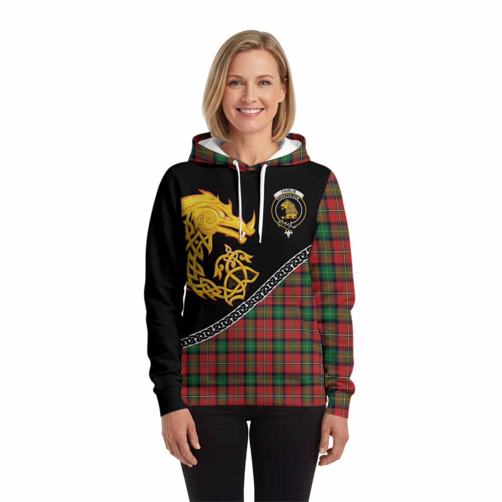 Fairlie Tartan Crest Hoodie Legendary Dragon Knot Half Style