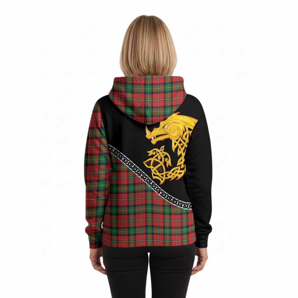 Fairlie Tartan Crest Hoodie Legendary Dragon Knot Half Style