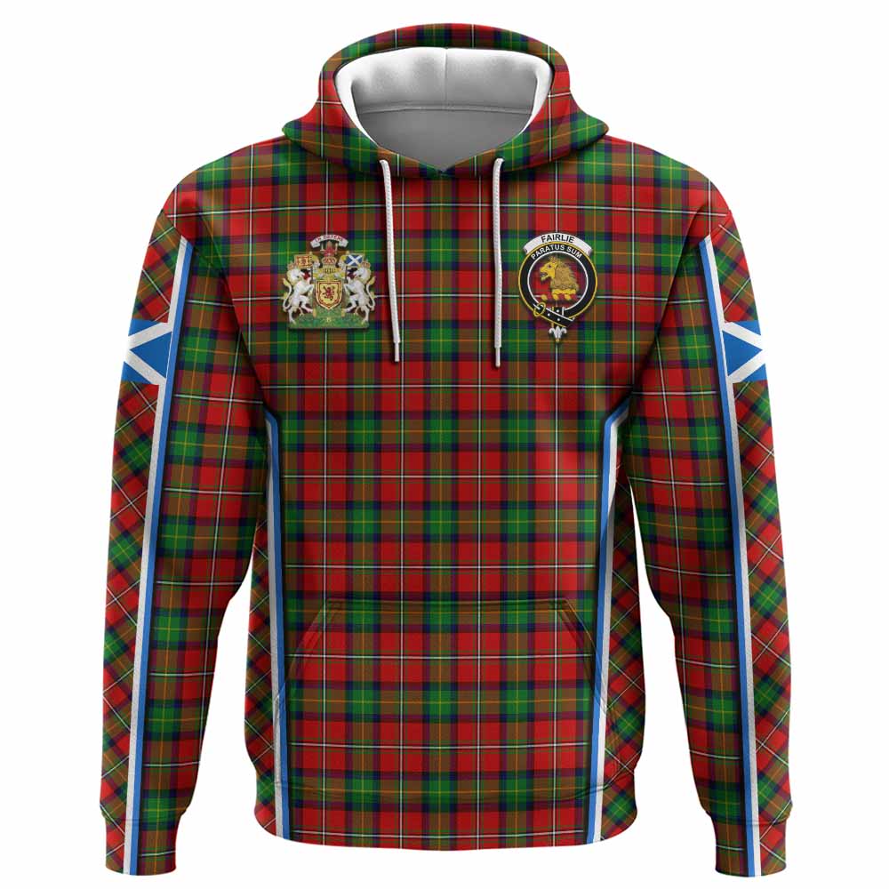 Fairlie Tartan Crest Hoodie Scotland Coat of Arm Flag Style - Tartan Vibes Clothing