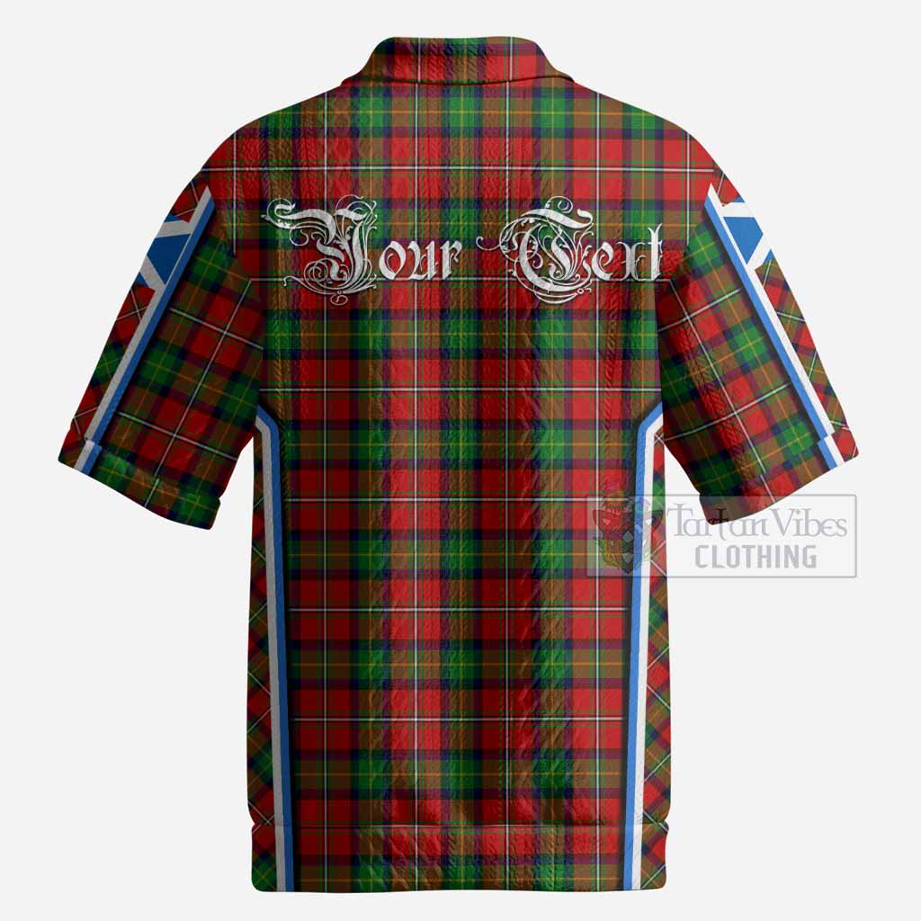 Fairlie Tartan Crest Men’s Polo Sweater Top Scotland Coat of Arm Flag Style