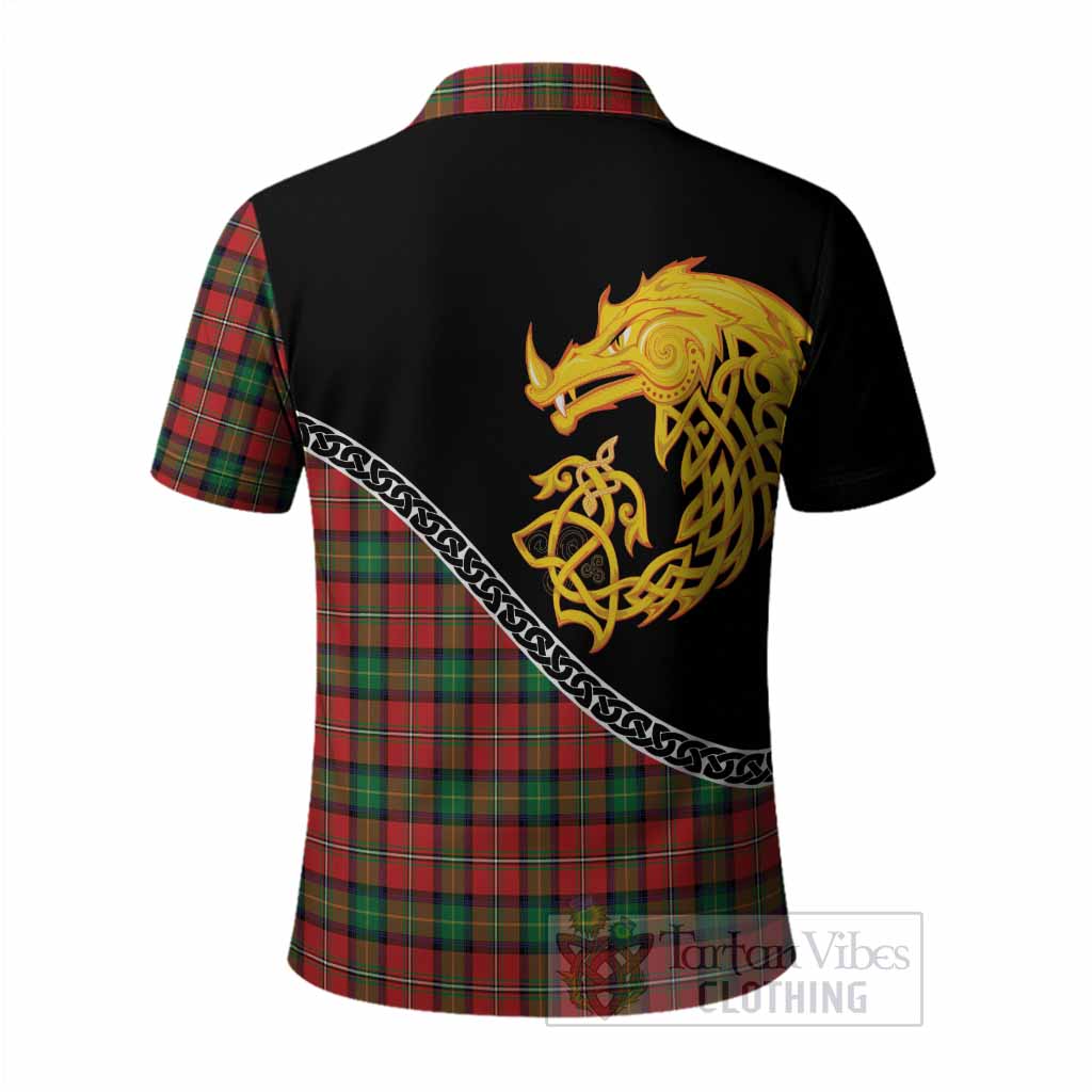 Fairlie Tartan Crest Polo Shirt Legendary Dragon Knot Half Style
