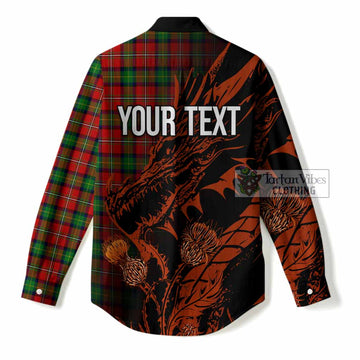 Fairlie Tartan Crest Scottish Women Casual Shirt Dragon and Thistle