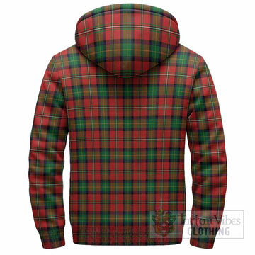 Fairlie Tartan Crest Sherpa Hoodie Ferocious Lion Style