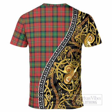 Fairlie Tartan Crest T-Shirt Celtic Knot and Triple Trickle Spiral Symbols