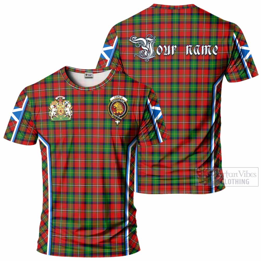 Fairlie Tartan Crest T-shirt Scotland Coat of Arm Flag Style - Tartan Vibes Clothing