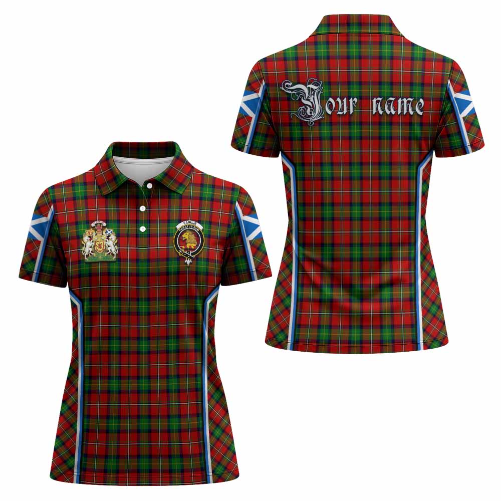 Fairlie Tartan Crest Women's Polo Shirt Scotland Coat of Arm Flag Style - Tartan Vibes Clothing