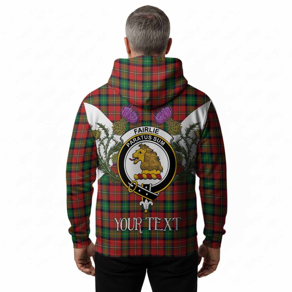 Fairlie Tartan Family Crest Hoodie Scottish Burns Night Thistle Floral