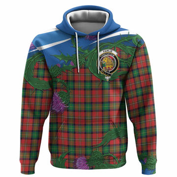 Fairlie Tartan Family Crest Hoodie Thistle in Minimalism