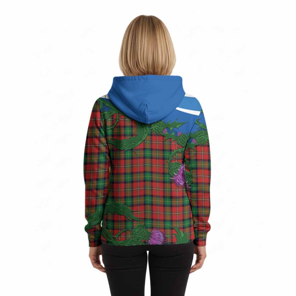 Fairlie Tartan Family Crest Hoodie Thistle in Minimalism