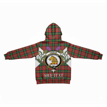Fairlie Tartan Family Crest Kid Hoodie Scottish Burns Night Thistle Floral