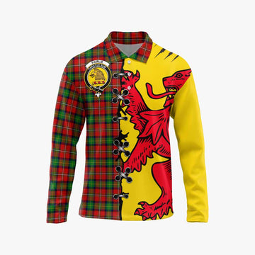 Fairlie Tartan Family Crest Long Sleeve Polo Shirt Lion Rampant Honor