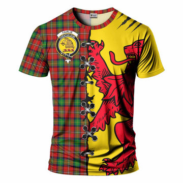 Fairlie Tartan Family Crest T-shirt Lion Rampant Honor - Tartan Vibes Clothing