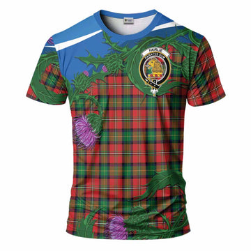 Fairlie Tartan Family Crest T-Shirt Thistle in Minimalism