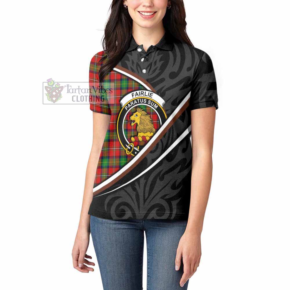 Fairlie Tartan Family Crest Women's Polo Shirt Celtic Scottish Thistle Floral - Tartan Vibes Clothing