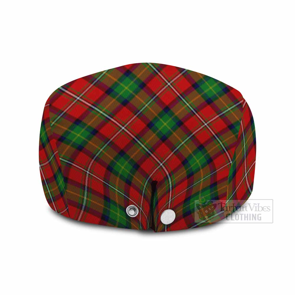 Fairlie Tartan Flat Cap, Jeff Cap Cross Style with Family Crest - Tartan Vibes Clothing