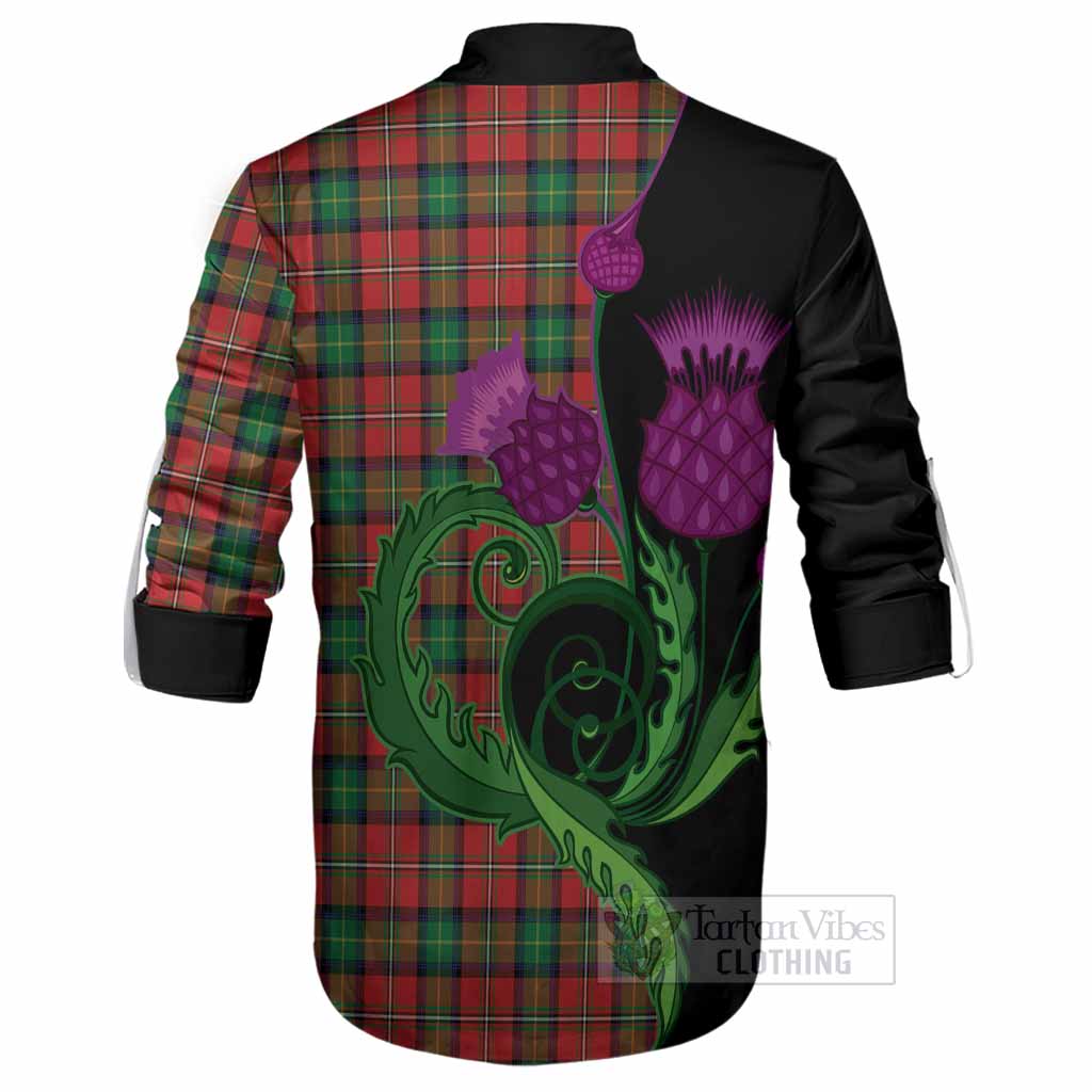 Fairlie Tartan Ghillie Shirt Traditional Scottish Thistle