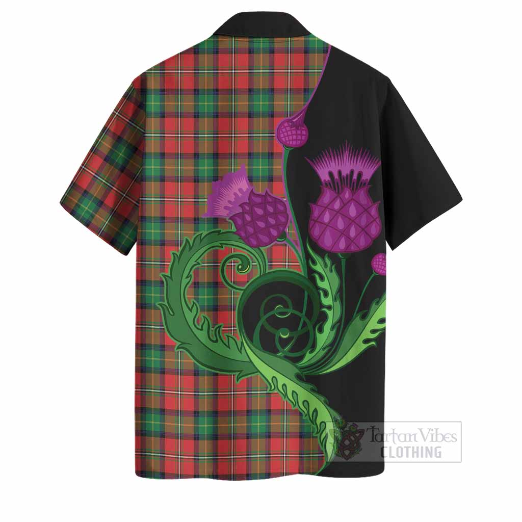 Fairlie Tartan Hawaiian Shirt Traditional Scottish Thistle