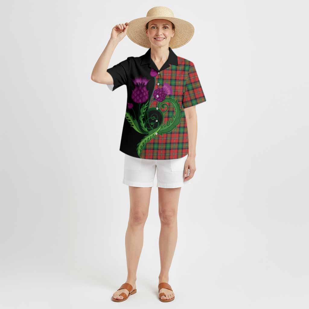 Fairlie Tartan Hawaiian Shirt Traditional Scottish Thistle