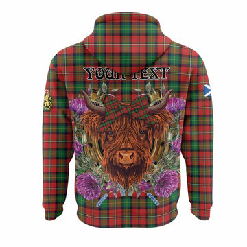 Fairlie Tartan Hoodie Scottish Thistle Heilan Coo
